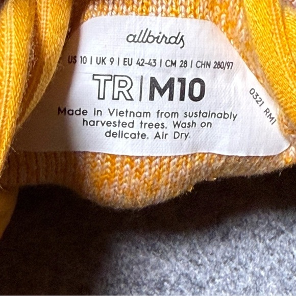 Allbirds Men's Tree Runner Shoes Sol/White M10 - Picture 6 of 8